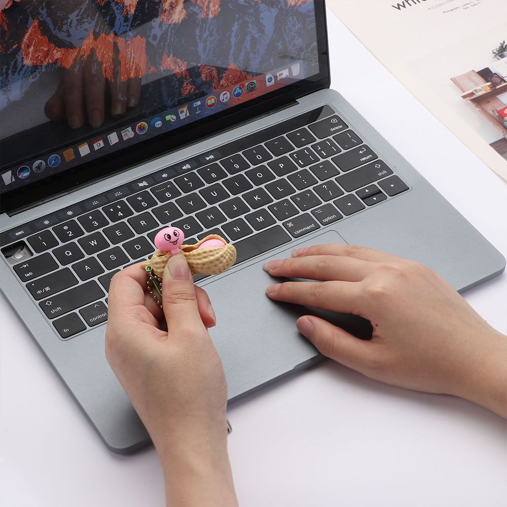 1/3/5/10 Móc Khóa Đồ Chơi Hình Hạt Đậu Phộng Dễ Thương