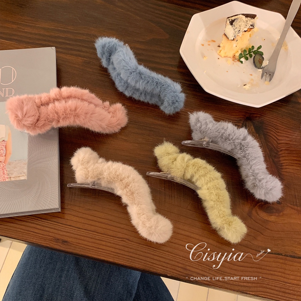 Kẹp tóc càng cua mỏ vịt phối vải nhung xinh xắn HOT TREND cho nữ