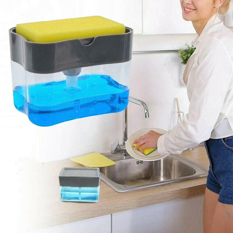 Hộp đựng dầu rửa bát / nước rửa chén thông minh [ Tặng kèm rẻ rửa bát đa năng ]