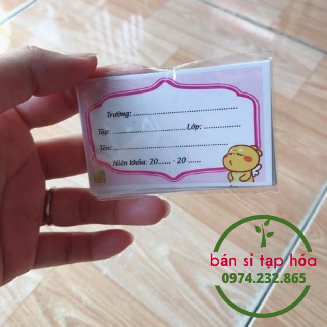 Combo 80 cái nhãn vở sở hữu keo dính