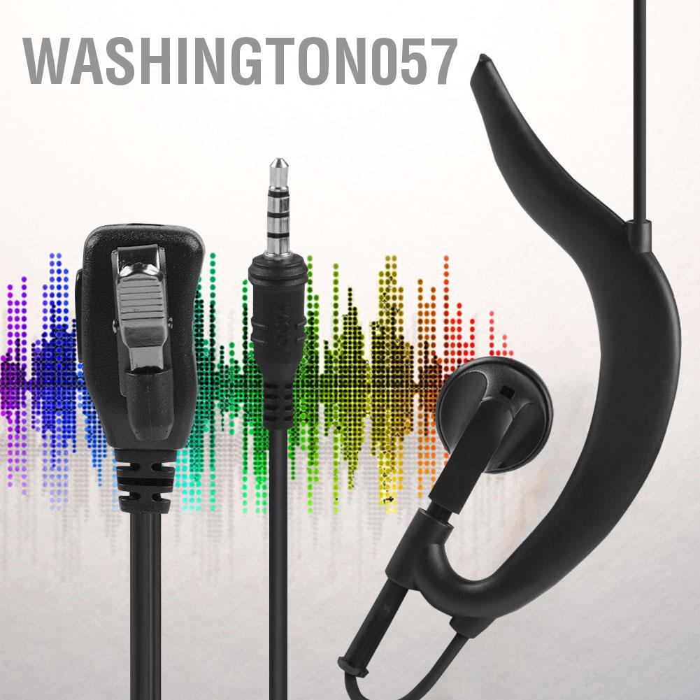 Có thể bán buôn Tai nghe nhét tai 3,5 mm với nút PTT Loa MIC Tai nghe đơn Washington057 Hàng giao ngay