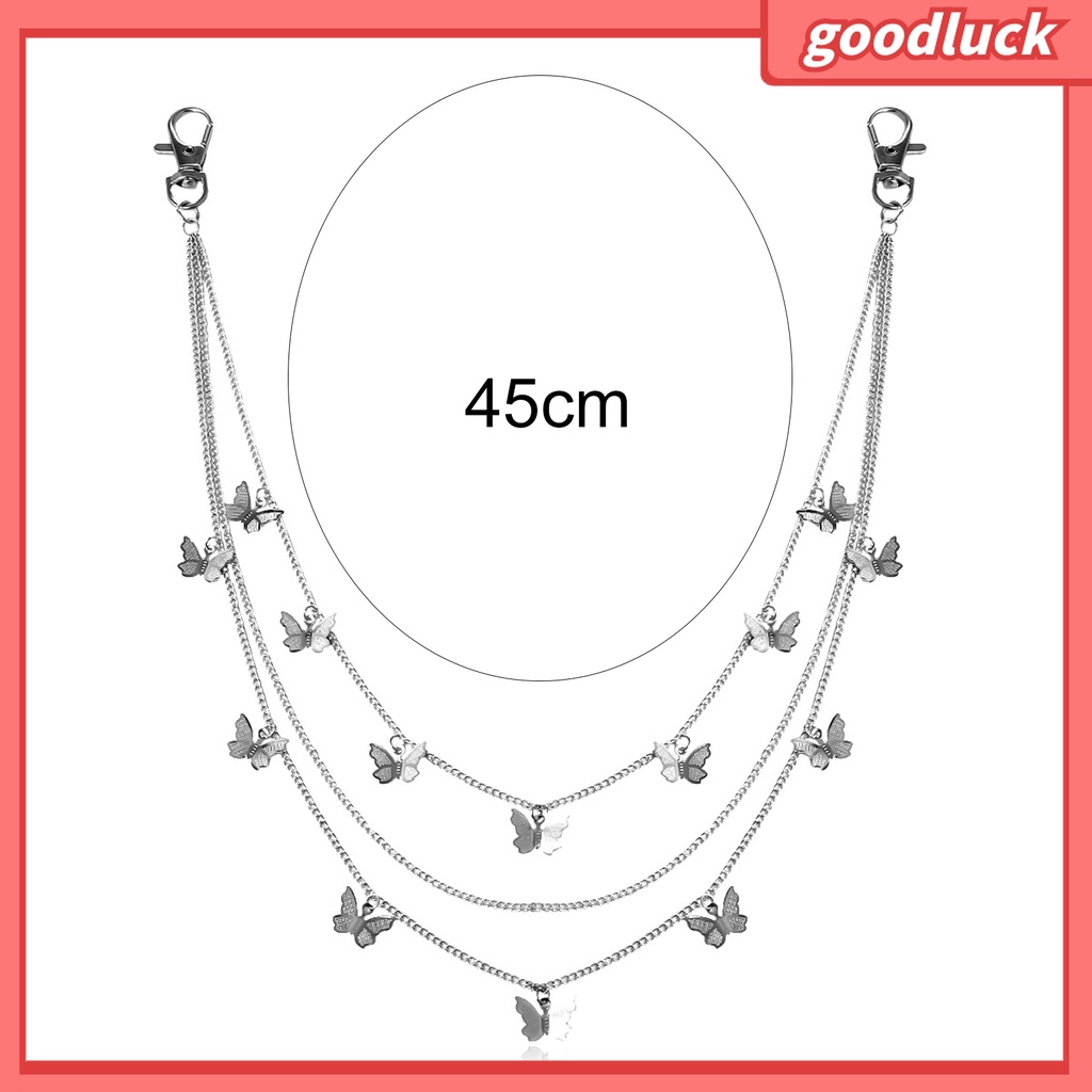 Goodluck| Chuỗi Dây Đeo Hông Nhiều Lớp Đính Hình Bướm Và Tua Rua Cho Nữ