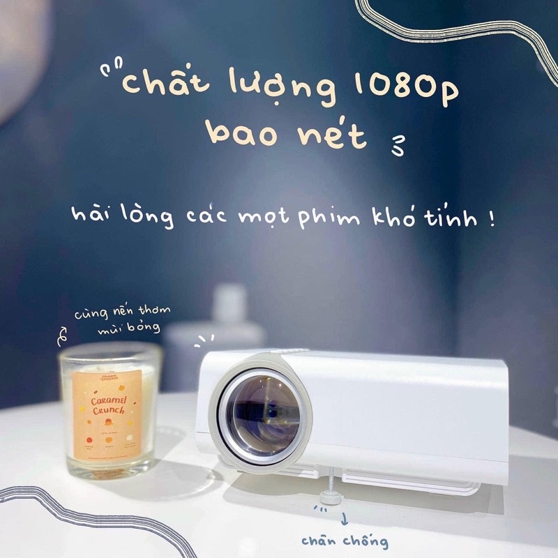Máy chiếu phim Yg530 có kết nối không dây với điện thoại qua wifi