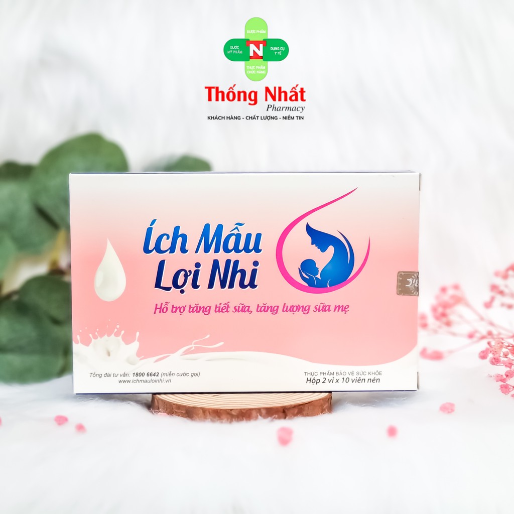 [CHÍNH HÃNG] - Ích Mẫu Lợi Nhi Có Tem Tích Điểm Lợi Kích Thích Tăng Tiết Sữa Cho Mẹ Hộp 20v