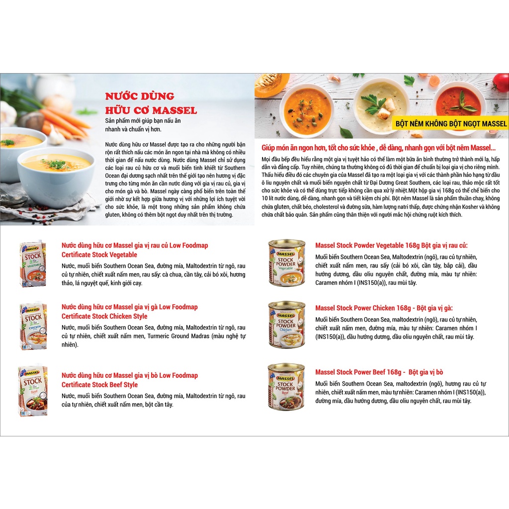 Bột nêm Massel Advantage Classic Vegetable Stock Powder 2.5kg