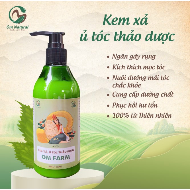 Kem Xả Ủ Tóc Thảo Dược Kích Thích Mọc Tóc Om 310ml