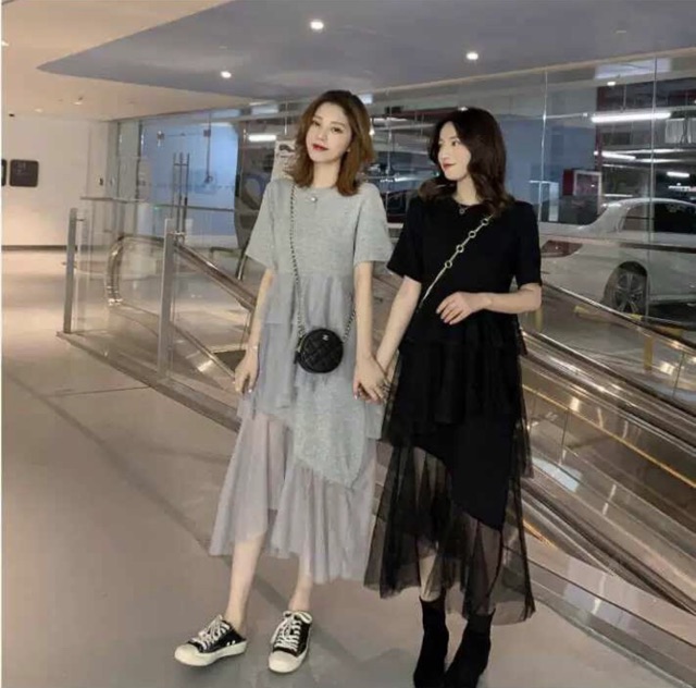 Váy đen phong cách cá tính ( sẵn )