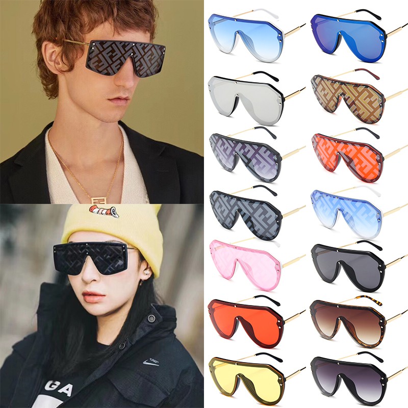 Kính mát gọng kim loại phong cách One Piece thời trang