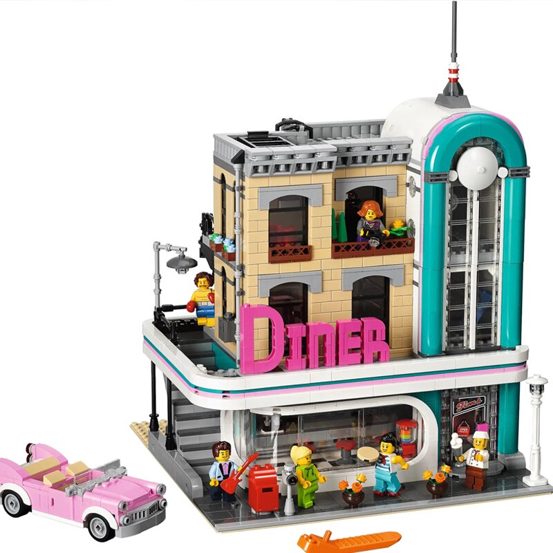 Đồ chơi Lắp ráp Mô hình Ideas City Street View Series Downtown Diner Restaurant  99004