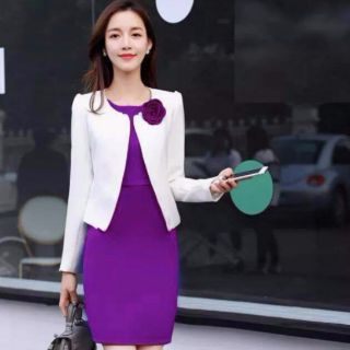 Đầm công sở kèm vest thanh lịch