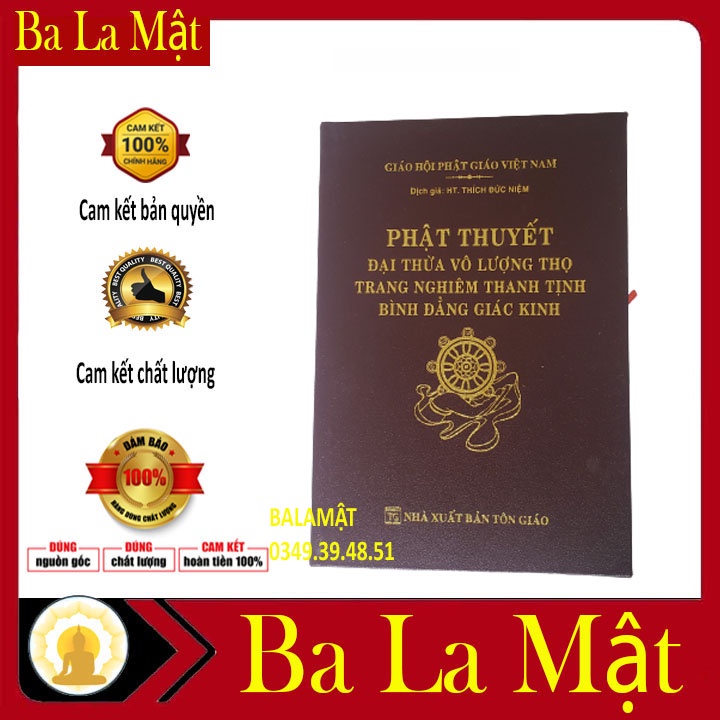 Sách - Kinh Vô Lượng Thọ Trọn Bộ Bìa Da