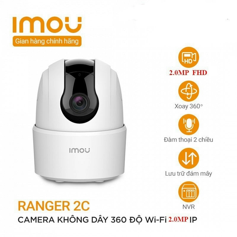 Camera Giám Sát Từ Xa Rõ Nét camera Imou Ranger 2c 2mp - Mã Ta22cp Có Mic Đàm Thoại 2 Chiều Wifi Siêu Mạnh Chính Hãng