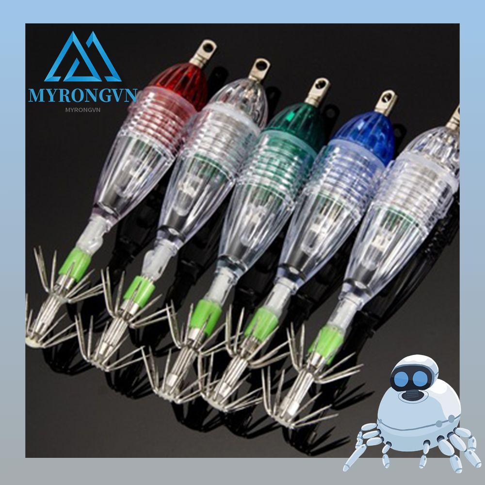 Mồi Câu Cá Giả Hình Mực Có Đèn LED Siêu Bền