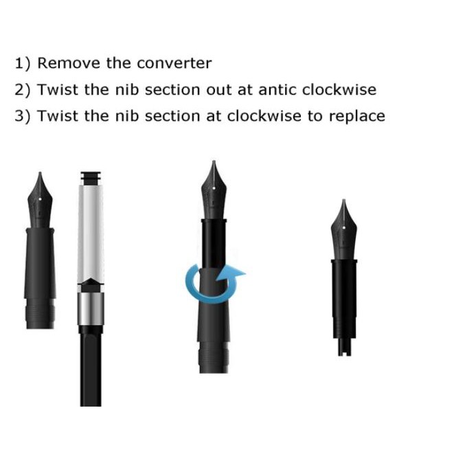 Bút Máy Bơm Mực Black Forest 1850, 1851,6013, 517s Và 517d by Hongdian