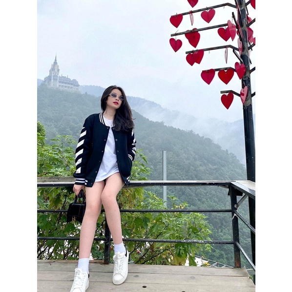 ÁO KHOÁC BOMBER OFF WHITE
