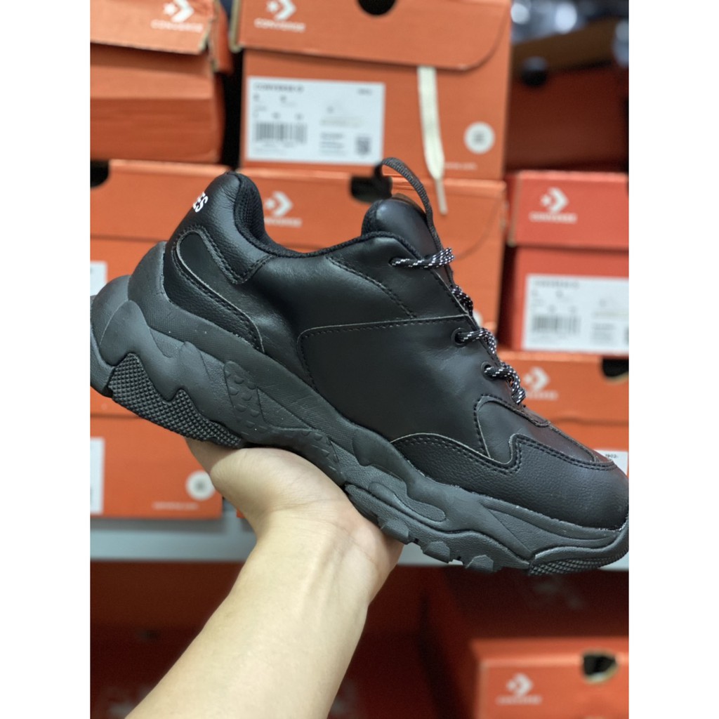 Giày thể thao nam nữ đế cao NY đen chữ trắng,Giày 𝐌𝐋𝐁 Đen NY Trắng