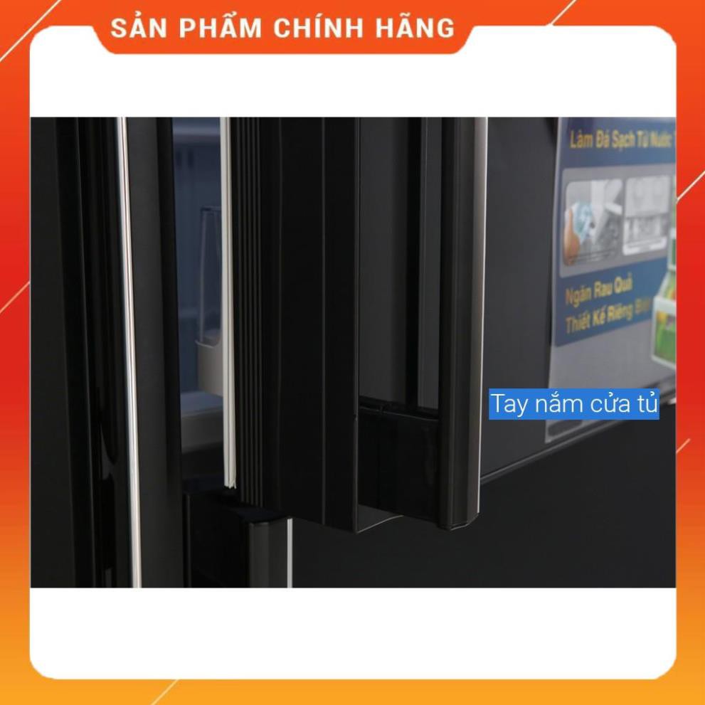 [ FREE SHIP KHU VỰC HÀ NỘI ] Tủ lạnh Hitachi side by side 3 cửa màu đen R-FM800PGV2(GBK)