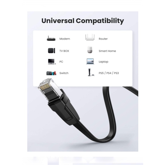 Cáp mạng RJ45 Cat 8 hỗ trợ truyền dữ liệu 40Gbps dài 0.5-5m UGREEN NW134
