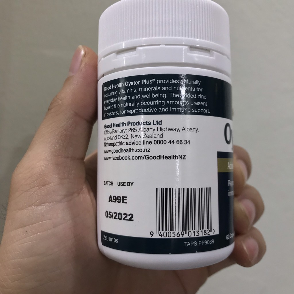 Tinh chất hàu Goodhealth Oyster Plus của New Zealand 60v ( hàu thấp)
