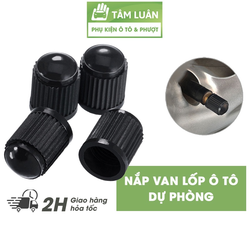 Nắp van lốp ô tô chụp bảo vệ van xe hơi, phụ kiện oto Tâm Luân