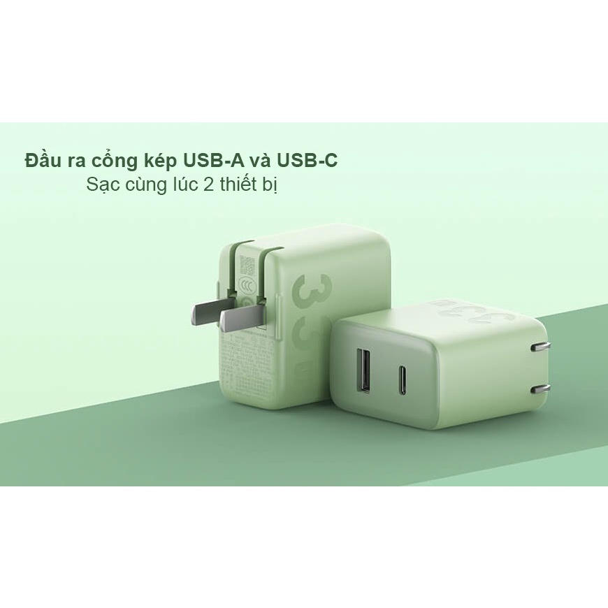 Cốc sạc nhanh 33W ZMI HA728 1A1C
