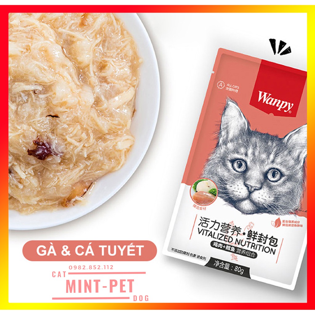 Pate Cho Mèo Wanpy Gói 80g #MintPet