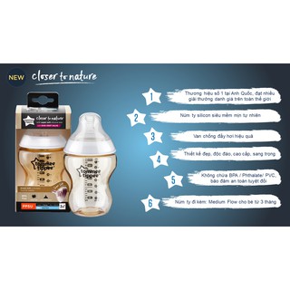 Bình sữa Tommee Tippee Closer to Nature PPSU 260ml