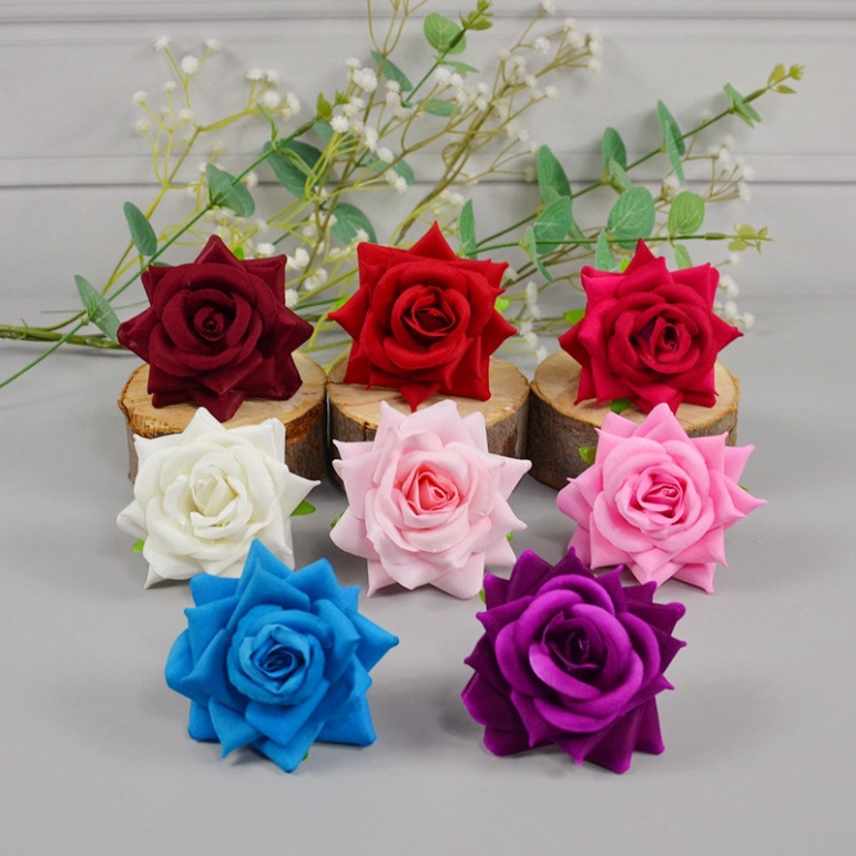 hoa trang trí bánh [FREESHIP❤️] hoa hồng lụa trang trí bánh sinh nhật