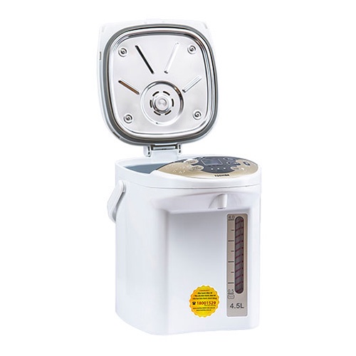 Bình thủy điện Toshiba PLK-45SF(WT)VN 4.5L vỏ nhựa ruột inox bơm điện made in Thailand - Bảo hành hãng 12 tháng