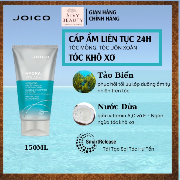 Mặt Nạ Tóc Cấp Ẩm Dưỡng Tóc Mềm Mượt Dành Cho Tóc khô JOICO HYDRASPLASH HYDRATING Gelée Masque Chiết Xuất Tảo Biển 150ML
