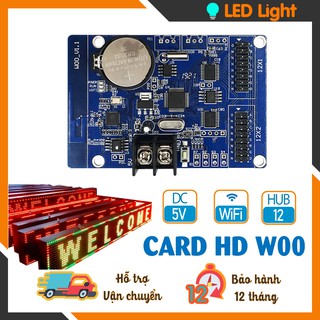 MẠCH LED MA TRẬN - HD W00 - WiFi - Điều khiển module LED 1 màu, 3 màu.