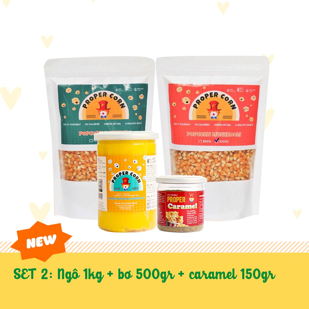 1Kg Ngô Mỹ, 500Gr Bơ & 150Gr Caramel làm bắp rang bơ tại nhà | BigBuy360 - bigbuy360.vn
