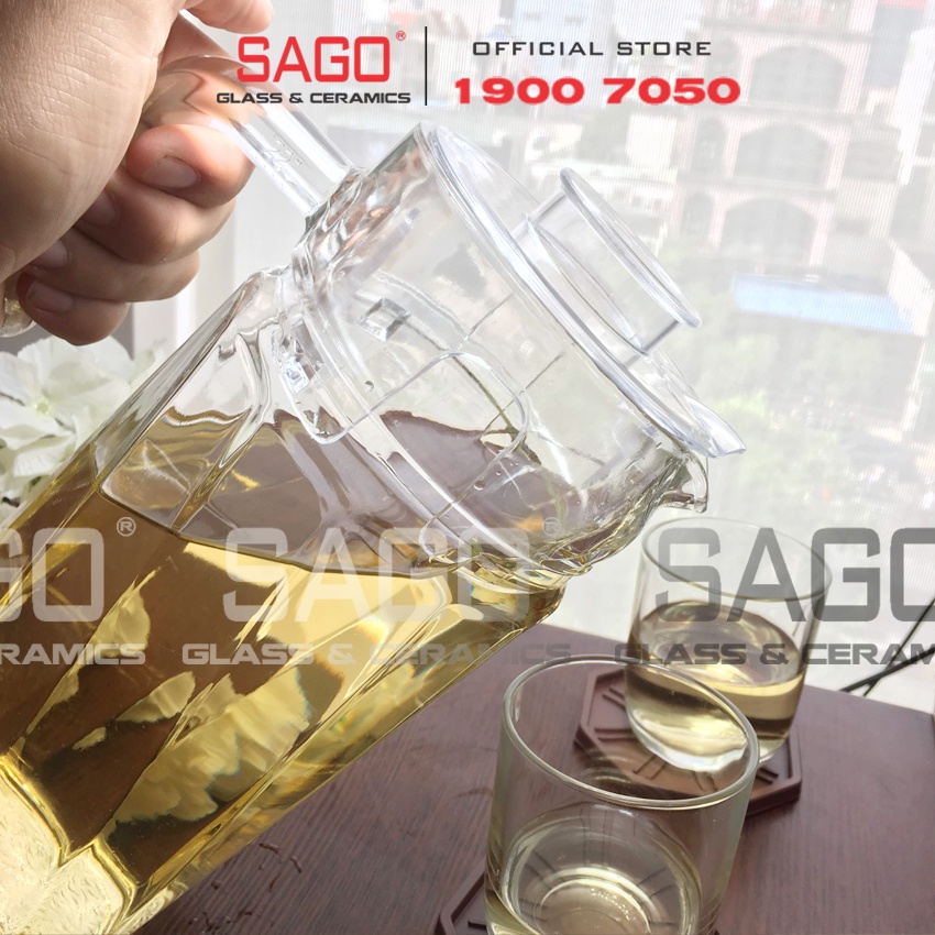 Bình Thủy Tinh xoáy 1800ml