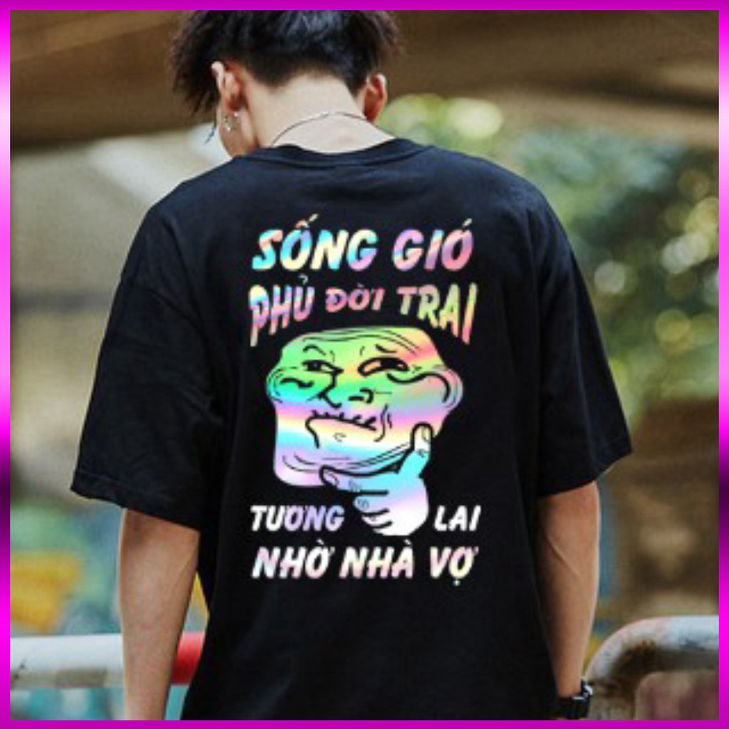 Áo phản quang 7 màu SÓNG GIÓ PHỦ ĐỜI TRAI, áo thun nam nữ, quần kaki, quần nữ, áo thun ngắn tay, áo thun DVGIT