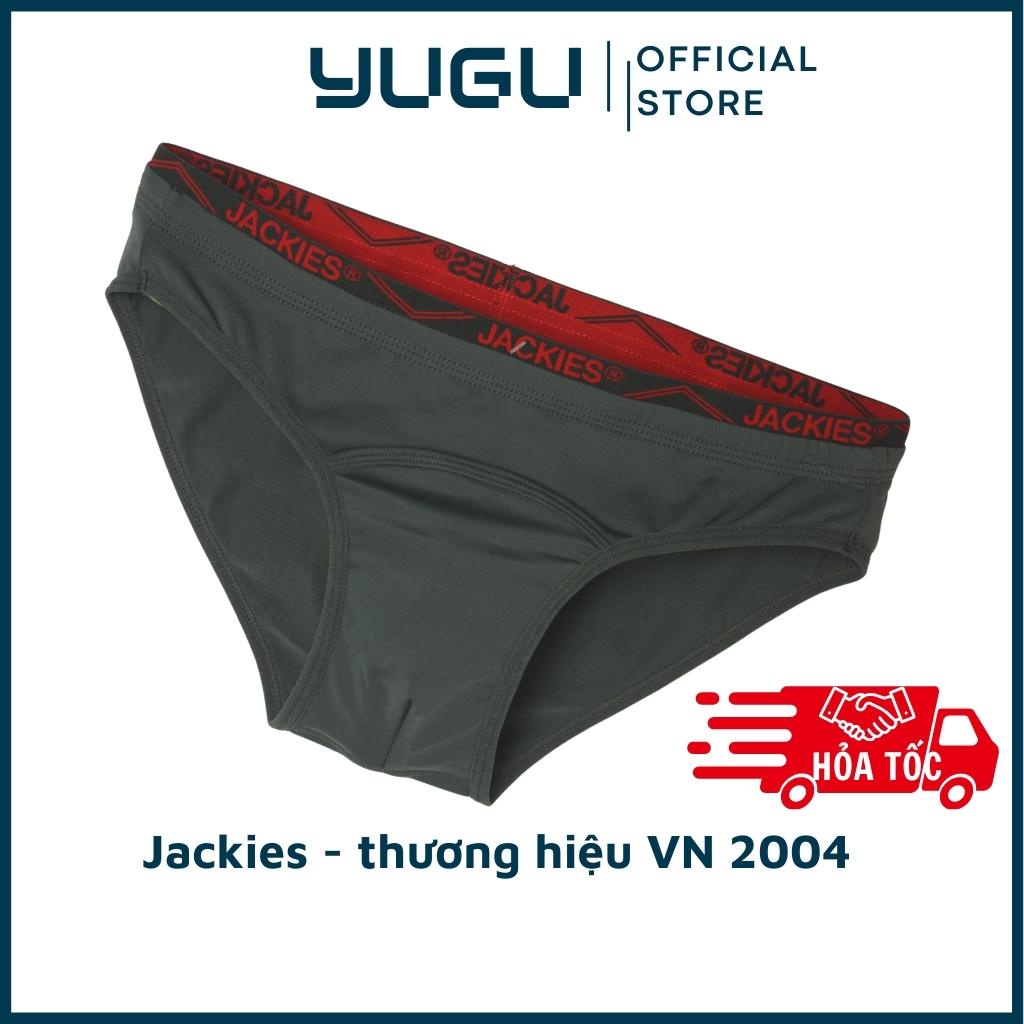 Quần lót nam thun lạnh cao cấp JACKIES Bn04 -YUGU- Quần sịp nam tam giác 40kg-90kg chính hãng Việt Nam, 1 chiếc, che tên