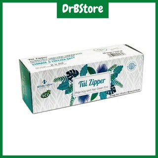 Túi Zip kéo đựng thực phẩm trong suốt trắng 2 mặt 20 túi DrbStore