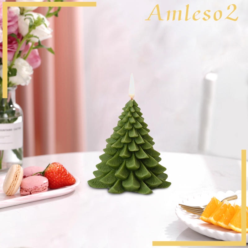 Nến sáp thơm hình cây thông Noel 3.9"
