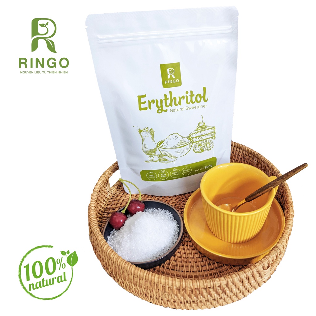 Đường ăn kiêng Erythritol | RINGO | 500G Dành Cho Người Ăn Keto/Tiểu Đường/DAS