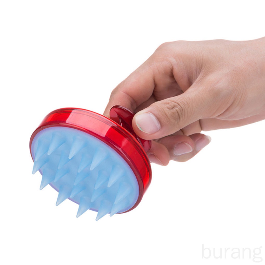 [Hàng mới về] Bàn chải mát xa da đầu khi tắm bằng silicone tiện dụng