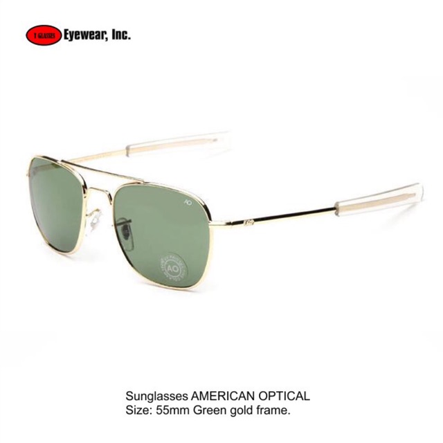Mắt Kính AO-02Vang American Xanh Đen Gọng Vàng