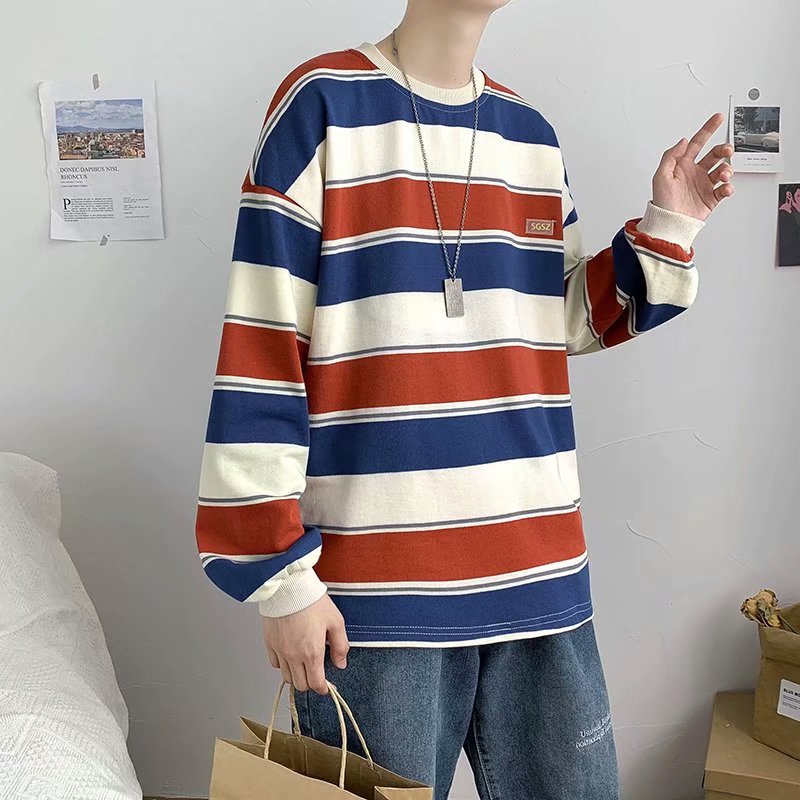 Áo Sweater Dài Tay Oversize Cá Tính Theo Phong Cách Hàn Quốc Dành Cho Nam