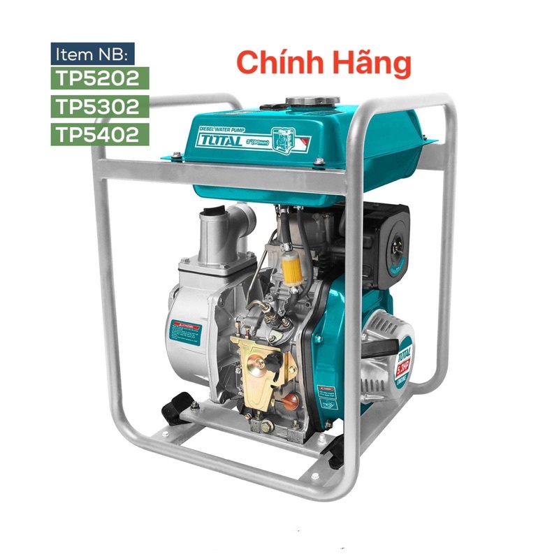 TOTAL MÁY BƠM NƯỚC DÙNG DẦU ĐIEZEN 5.3HP TP5302 (Cam kết Chính Hãng 100%)