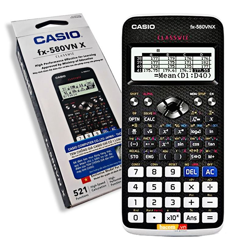 Máy tính Casio 580 VNX Hàng chính hãng