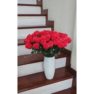 Hoa hồng sáp đủ cành lá cực đẹp