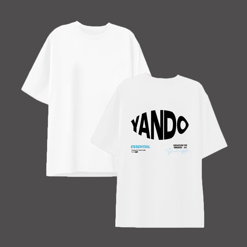 Áo Thun Tay Lỡ Nam Nữ Form Rộng YANDO OUTFITS HGA03 Cotton 2 Chiều
