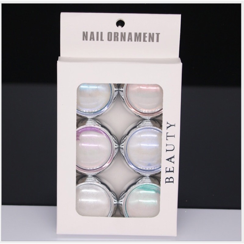 set tráng gương 6 màu ánh trai siêu đẹp trang trí nail