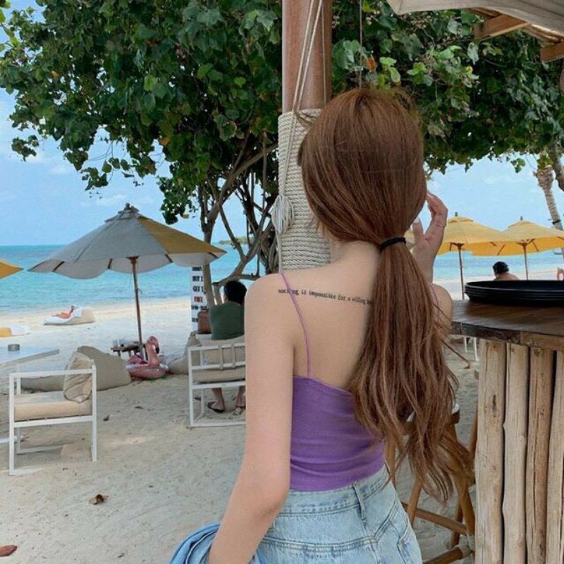 Áo 2 dây nữ body dáng ôm - Áo bún 2s mặc lót trong, thun trơn màu ĐEN | TRẮNG | TÍM phong cách ulzzang | BigBuy360 - bigbuy360.vn