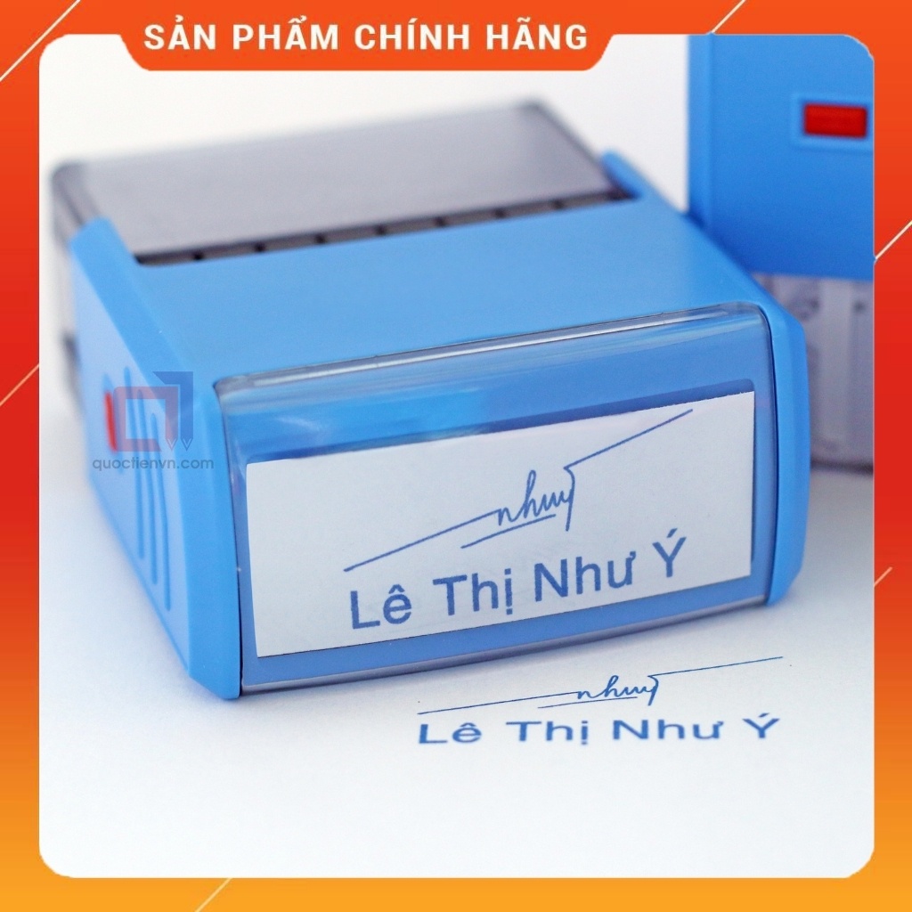 Con dấu chữ ký kèm tên làm theo yêu cầu 22x58mm hãng TDstamp