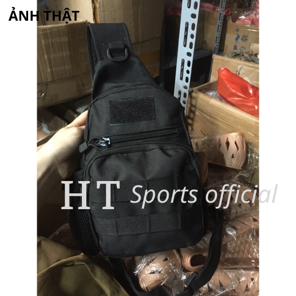 Túi đeo chéo nam HT Sports phong cách quân đội vải bố siêu bền chống thấm đi du lịch phượt tiện lợi