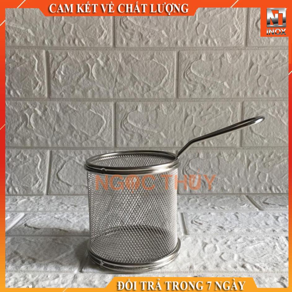 Rổ lưới chiên Inox tròn dùng cho nhà bếp